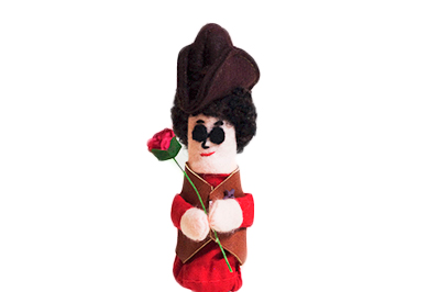 穴澤指人形帽子ダークブラウン画像